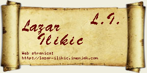Lazar Ilikić vizit kartica